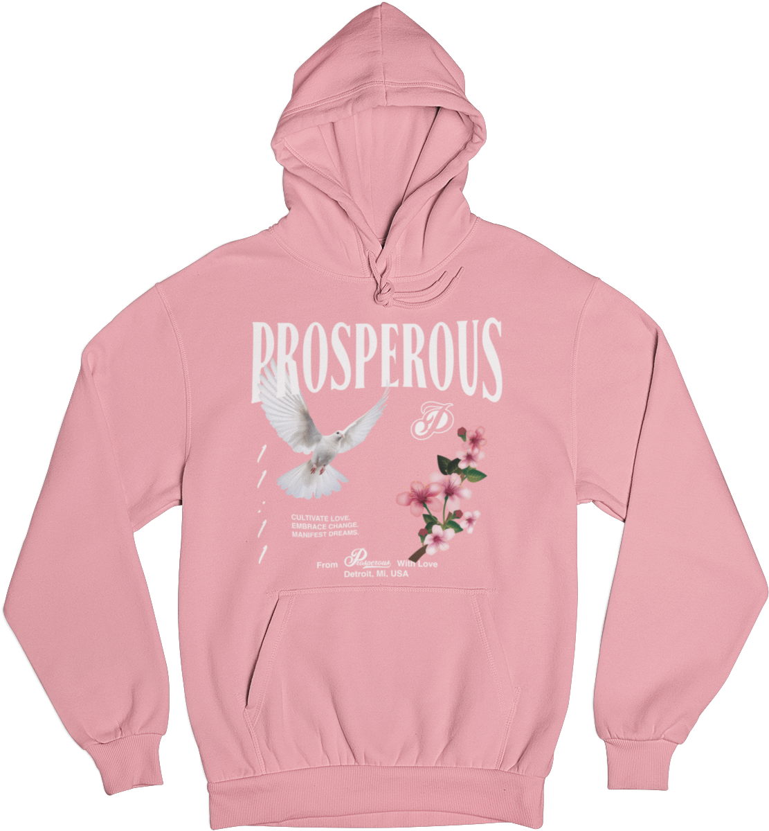 With Love Hoodie Pink